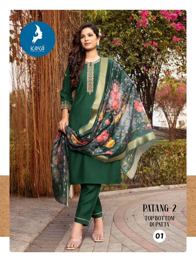 Patang 2 By Kaya Silk Kurti With Bottom Dupatta Wholesale Shop In Surat